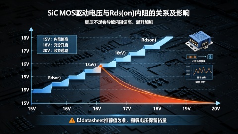 SiC MOS驱动电压与Rds(on)内阻的关系及影响